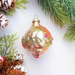 Fish Glass Christmas Ornament Rare Glass Vintage Ornament Tree Decoration New Year Xmas Gift Mercury Glass Shiny Colors Hand Painted
