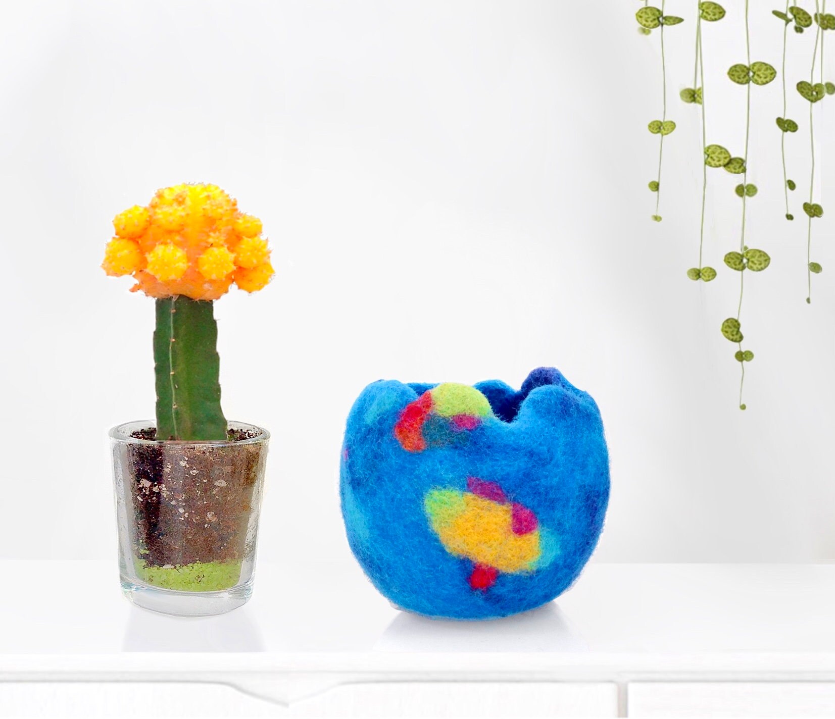 Unique Felted Wool Planter. Unique Felt Planter Planter Etsy