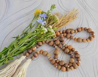 Unglazed ceramic bead garland. Decor garland that brings spaces. An anti-stress that brings harmony.