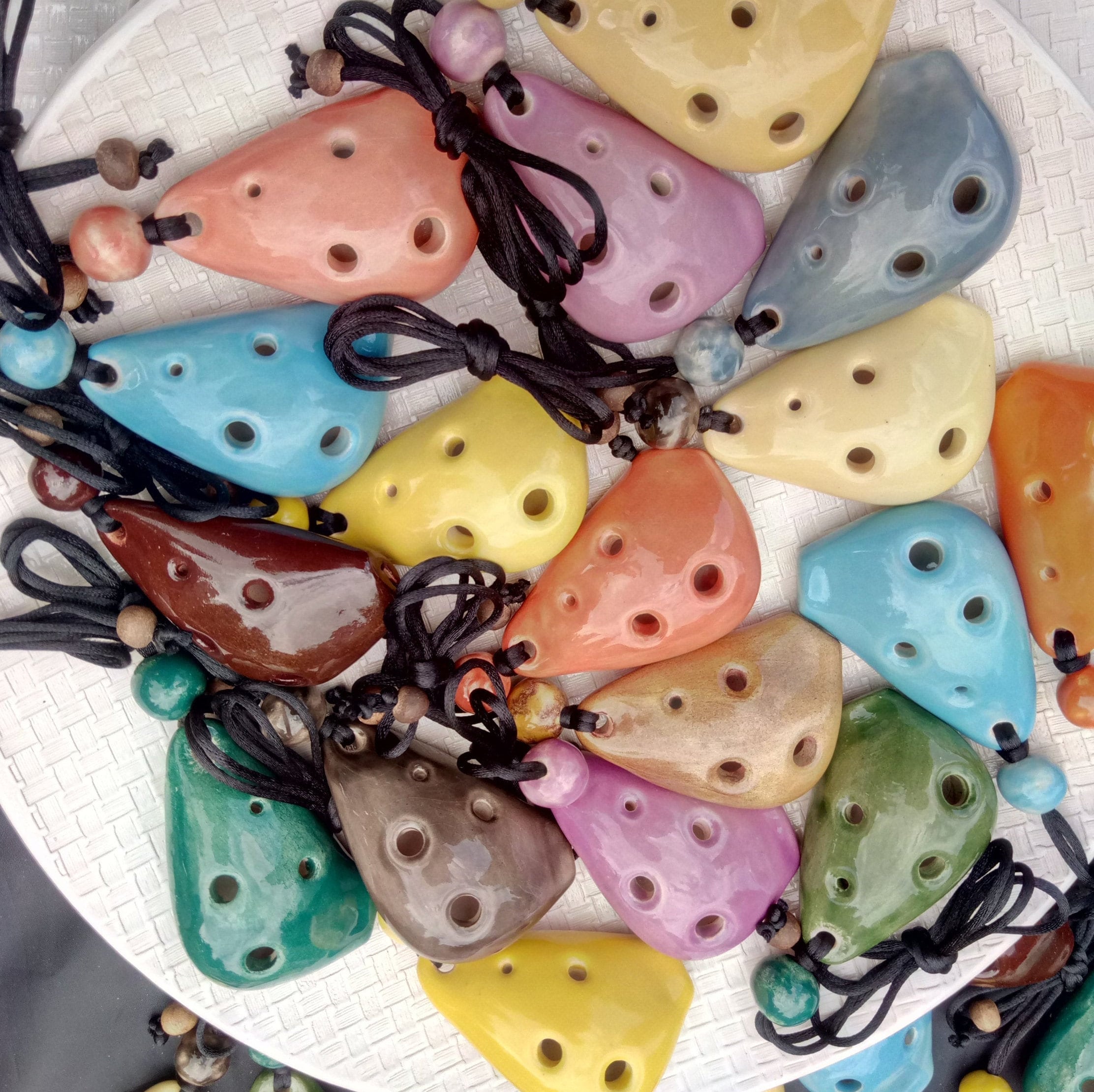 Black Ocarina Pendant 4 hole key C. Ocarina for beginners. Etsy