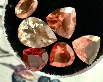 Oregon Sunstone - Entire Set, Faceted Gems, Rare, Case Included