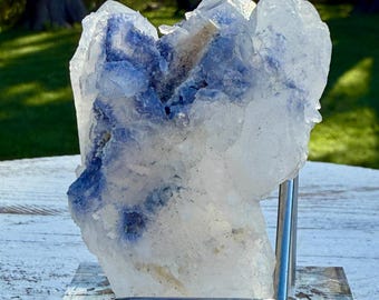 Dumortierite Quartz - Cluster, Multiple Points, Rare, Brazil