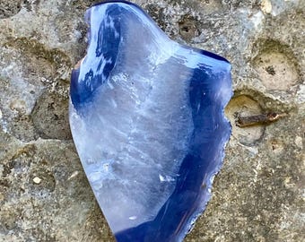 World's Finest Blue Chalcedony | Blue Lace Agate - Collectors, Cabinet, AAA, Angel Wing, Stand Included, Madagascar
