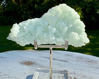 Prehnite Noodle - Mint Green, Apophyllite, Prehnite after Laumontite, India