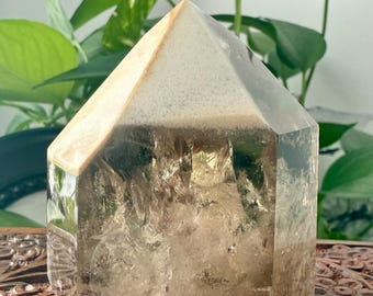 Phantom Citrine | Lodolite Citrine - Tower, Perfect Tip, Rainbows, Brazil