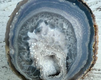 Starry Night Agate - 3D, Druzy, Cave Pocket, Blue, Mulligan Peak