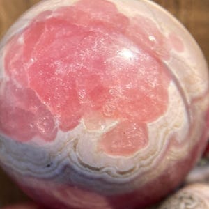 Rhodochrosite sphere.