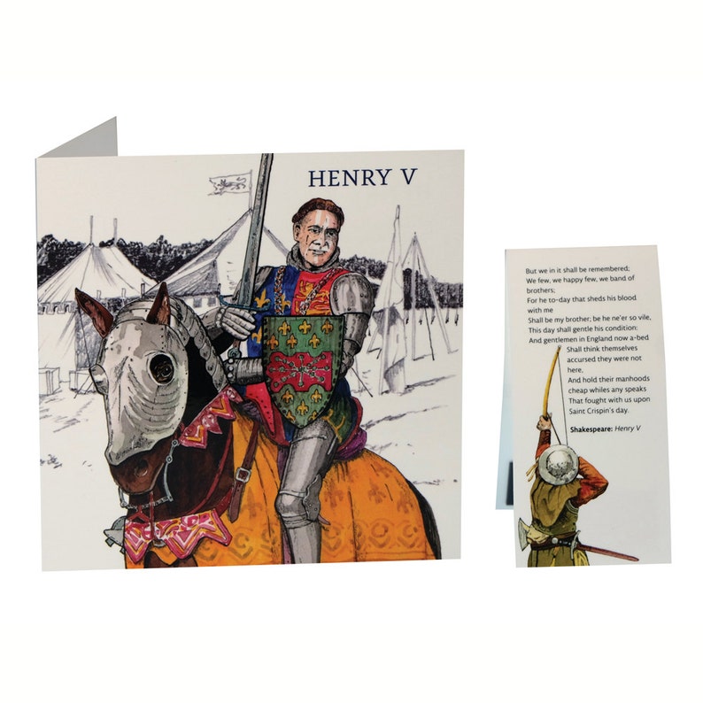 HENRY V Greeting Card with Magnetic Bookmark zdjęcie 2