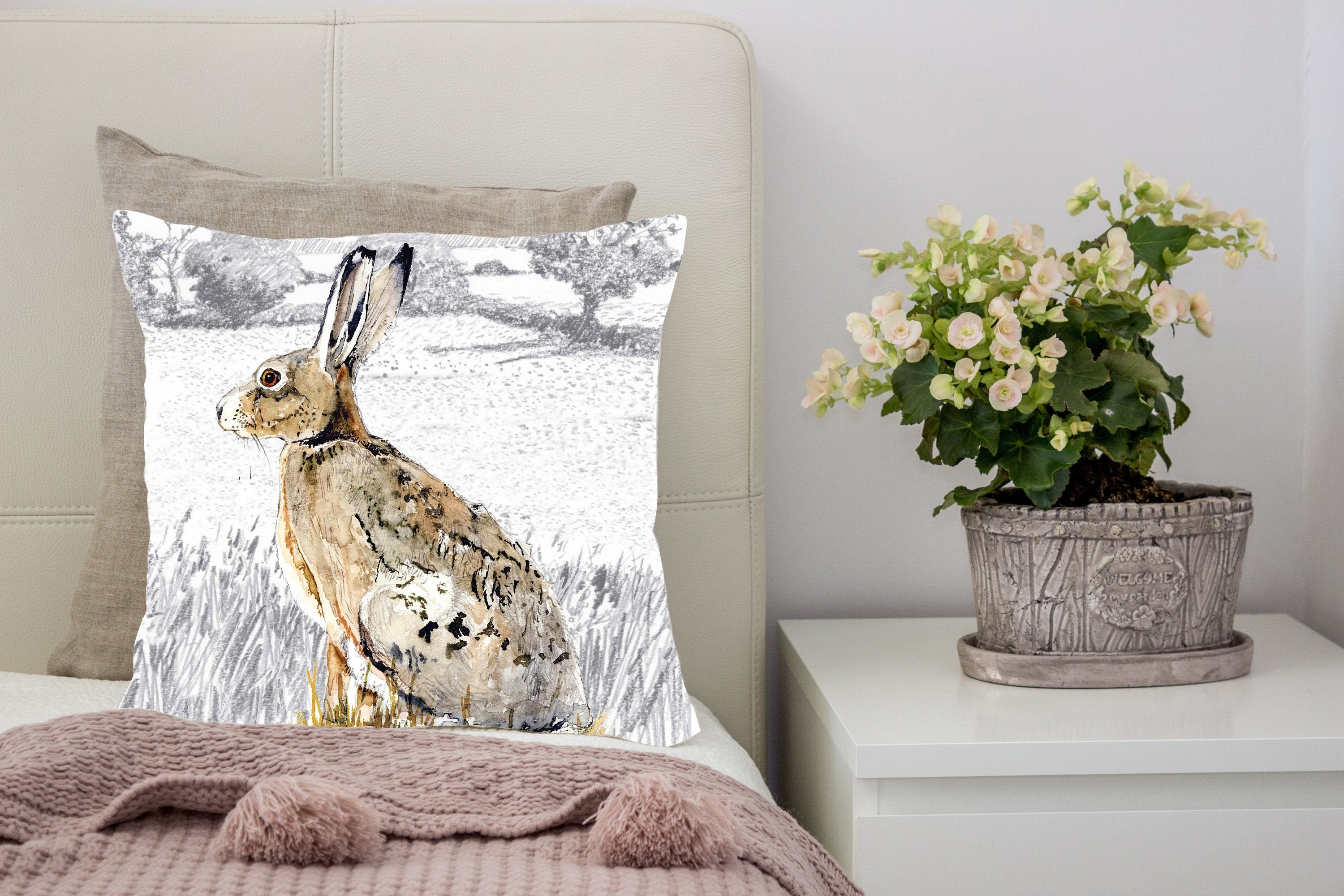 tesco rabbit cushion