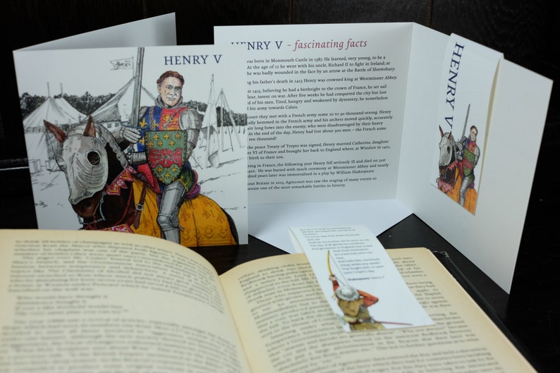 HENRY V Greeting Card with Magnetic Bookmark zdjęcie 5