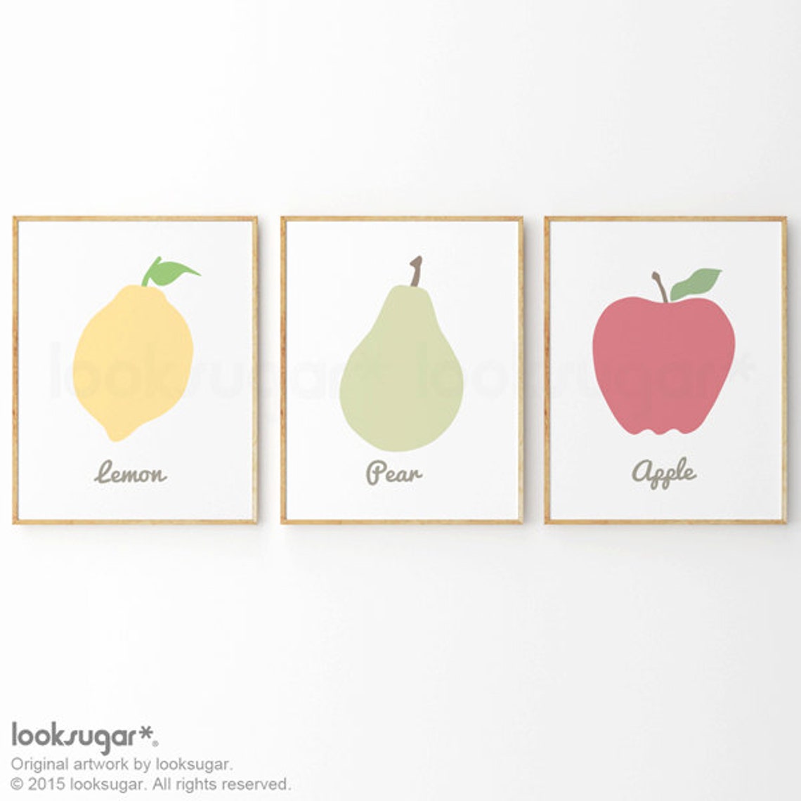 Apple Wall Art . Apple Print . Kitchen Print . Baby Nursery Etsy