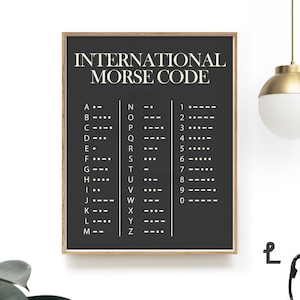 International Morse Code Art Print . Office Décor . Office Wall Art