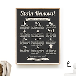 Eliminación de manchas de ropa. Decoración del lavadero. Arte del lavadero. Signo de lavandería. KP0092