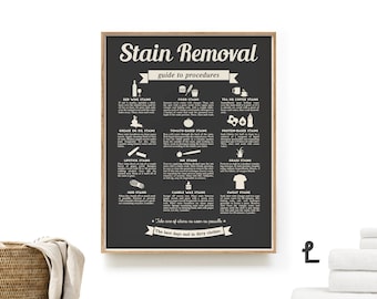 Laundry Stain Removal . Laundry Room Decor . Laundry Room Art . Laundry Room Sign . KP0092