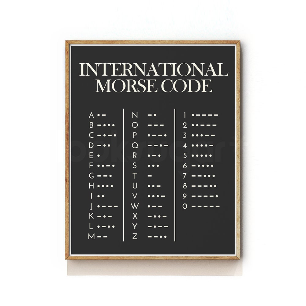 International Morse Code Art Print . Office Décor . Office Wall Art - Etsy