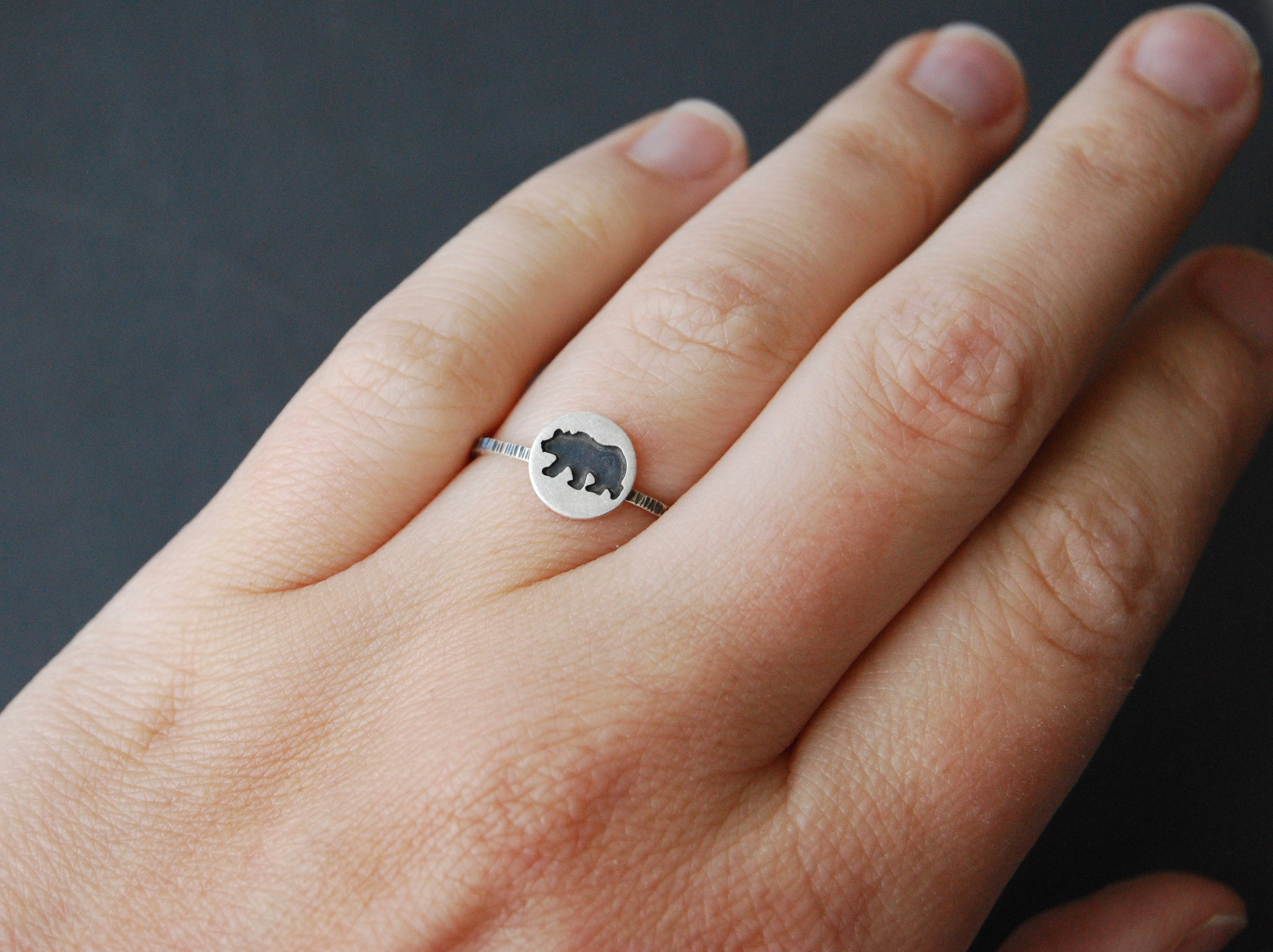 Bear Ring Grizzly Bear Ring Nature Jewelry Canadian | Etsy