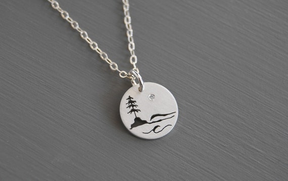 Silver Tree Pendant Silver pendant Spruce Tree Necklace | Etsy