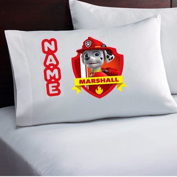 Personalised Paw Patrol Marshall Kids Pillowcase Pillow Case • Any Name Gift