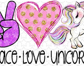 Peace Love Unicorns Etsy