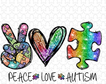 Free Free 209 Peace Love Autism Svg SVG PNG EPS DXF File