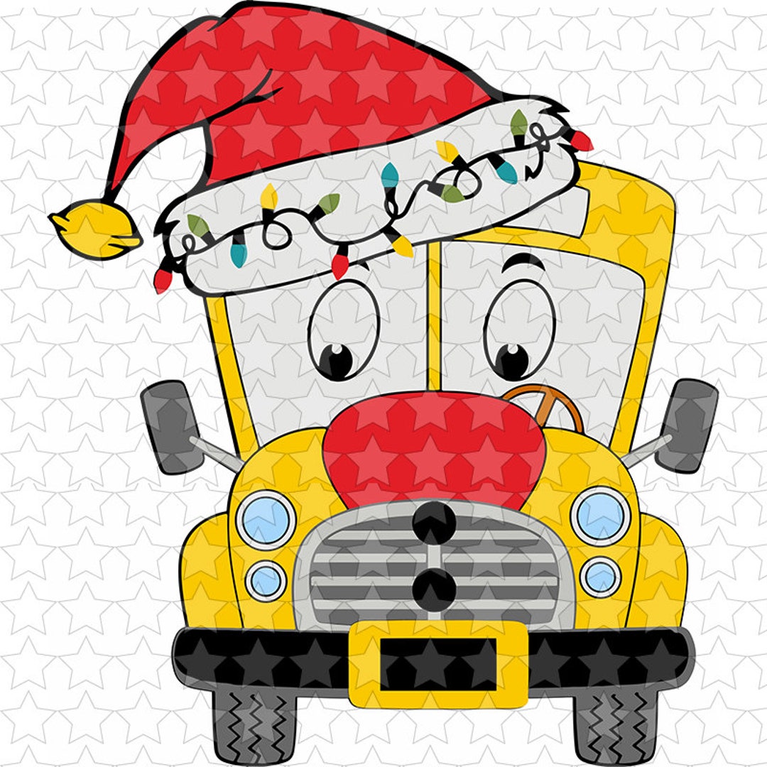 0977 Christmas School Bus Etsy