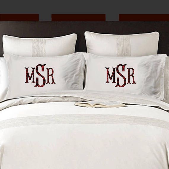 monogram pillow case