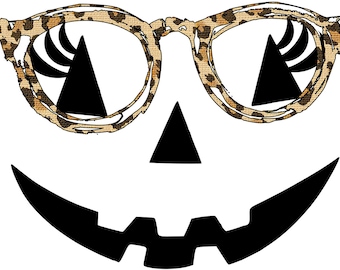 Sublimation & htv transfers Pumpkin Leopard Glasses