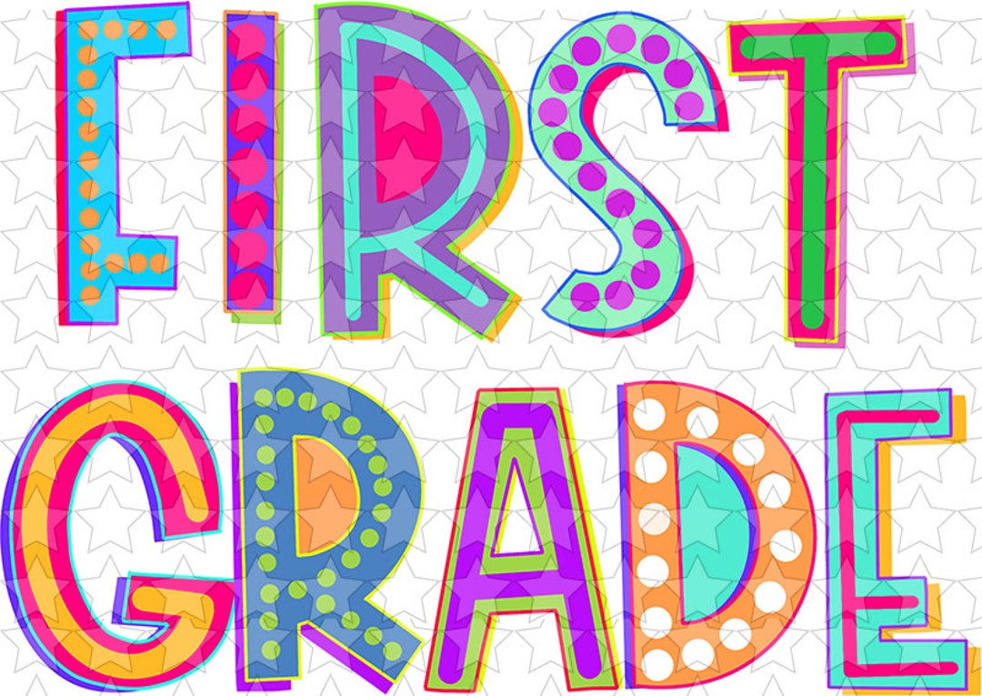 Sublimation Htv Transfers First Grade Etsy