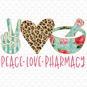 Sublimation & htv transfers peace Love Pharmacy