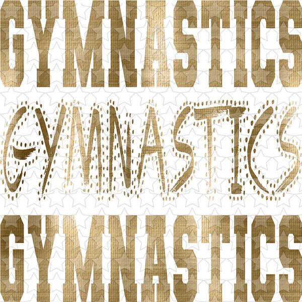Sublimation & htv transfers Gymnastics Varsity Polka Dot Foil Texture Gold