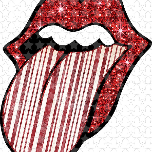 Sublimation & htv transfers Candy Cane Tongue