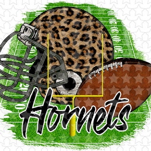 Sublimation & htv transfers Template Personalized Leopard Football Helmet and Ball