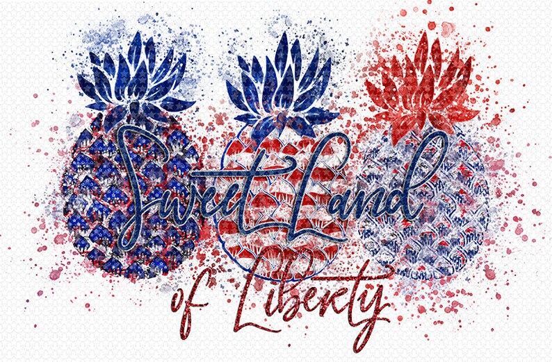 Sublimation & Htv Transfers Sweet Land of Liberty Pineapple Etsy