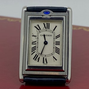 Montre Cartier Tank Basculante réf 2390, montre Cartier mécanique (manuelle) Tank rectangle, montre Cartier Basculante, ensemble complet, Cartier réf 2390