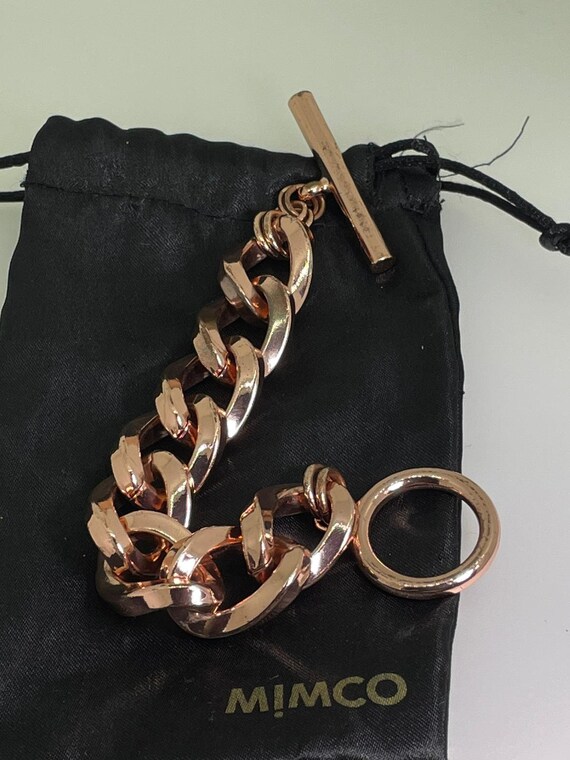 Mimco Large Curb Link Rose Gold Plated 