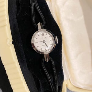 Rolex Precision 10K White Gold Retro c1950's Manual Cocktail Ladies Wristwatch.