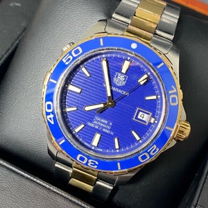 TAG Heuer Aquaracer 500m ref WAK2120 Cal 5 Automatic Two-Tone Gold & Steel Watch