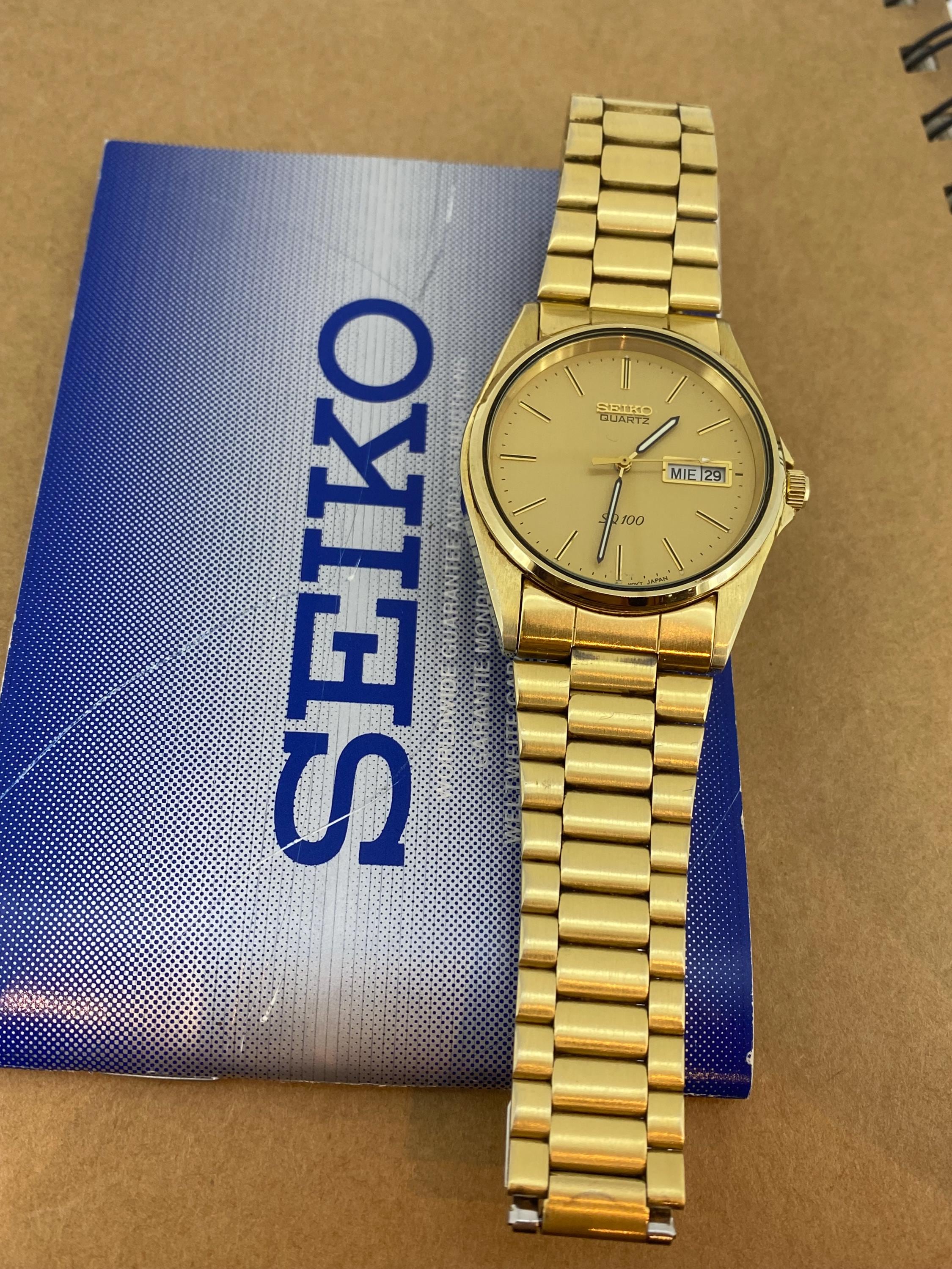 稼働 SEIKO SQ100 腕時計 デイデイト ヴィンテージ メンズ 1753 SEIKO - 稼働 SEIKO SQ100 腕時計 デイデイト ヴィンテージ