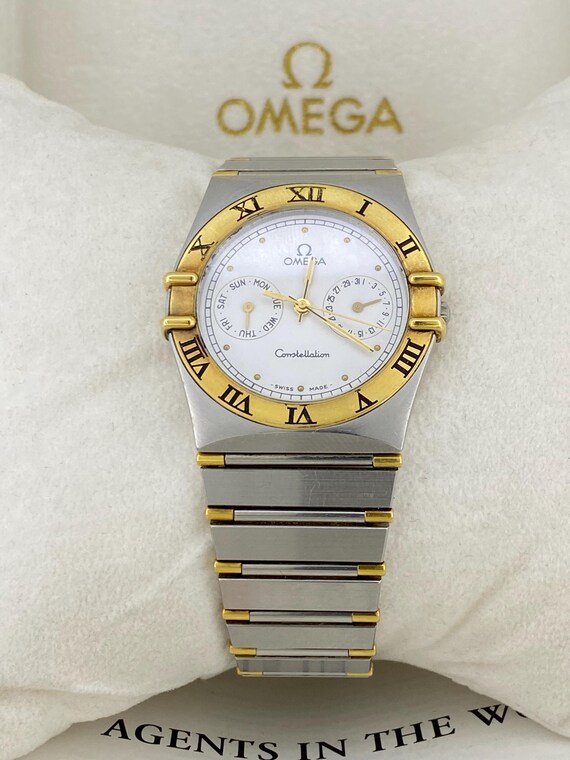 Omega Constellation 18K Gold Stainless Steel Watch Ref 396.1080.1 Caliber 1445 Day Date. Box Papers Links Vintage Omega Circa 1990 s. Etsy Canada