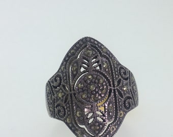 Marcasite & 925 Sterling Silver Ladies' Ring