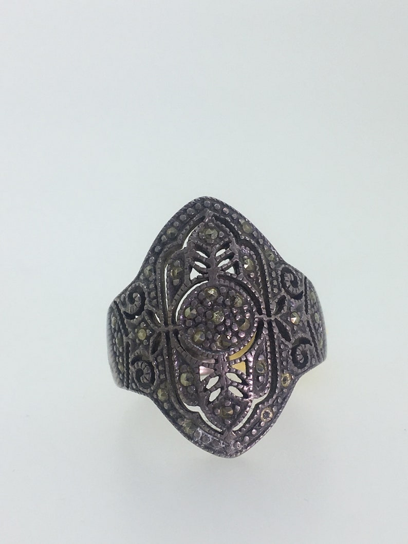 Marcasite /& 925 Sterling Silver Ladies/' Ring