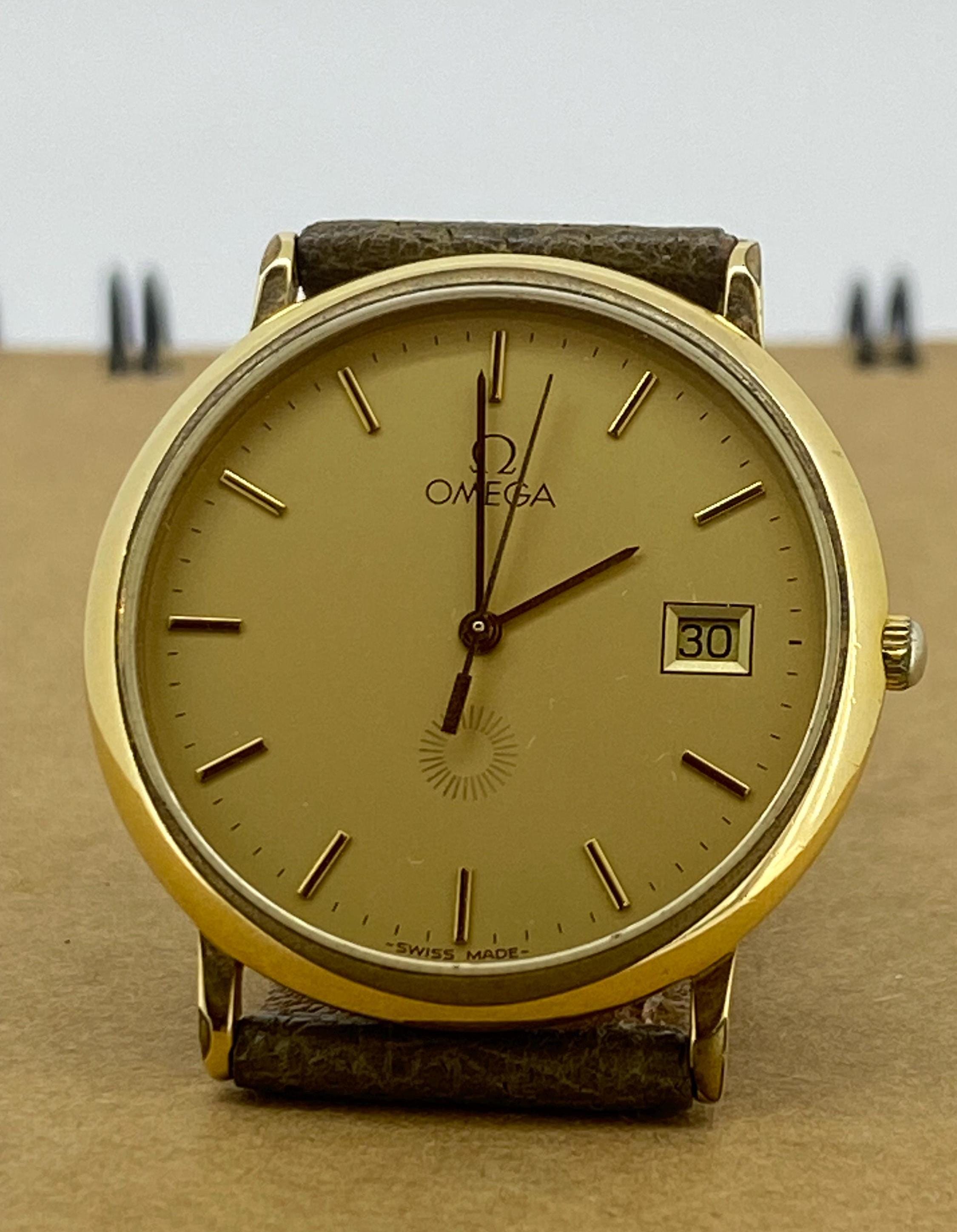 Omega quartz 1430 gold hot sale