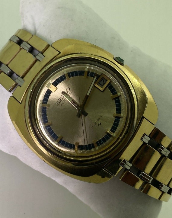 Seiko Automatik 17 Juwelen Uhr Seiko Vintage 1970 Uhr Seiko 39 mm Vergoldete Herrenuhr Champagner Zifferblatt Etsy