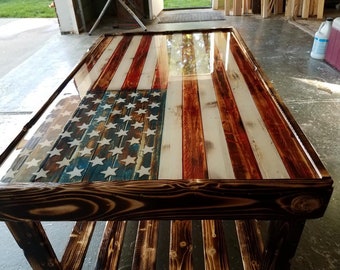 American flag coffee table