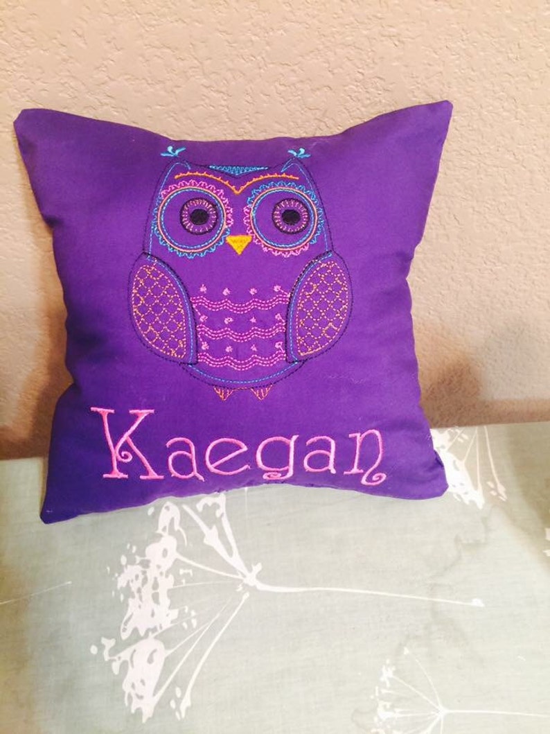 Personalized Owl Throw Pillow Etsy