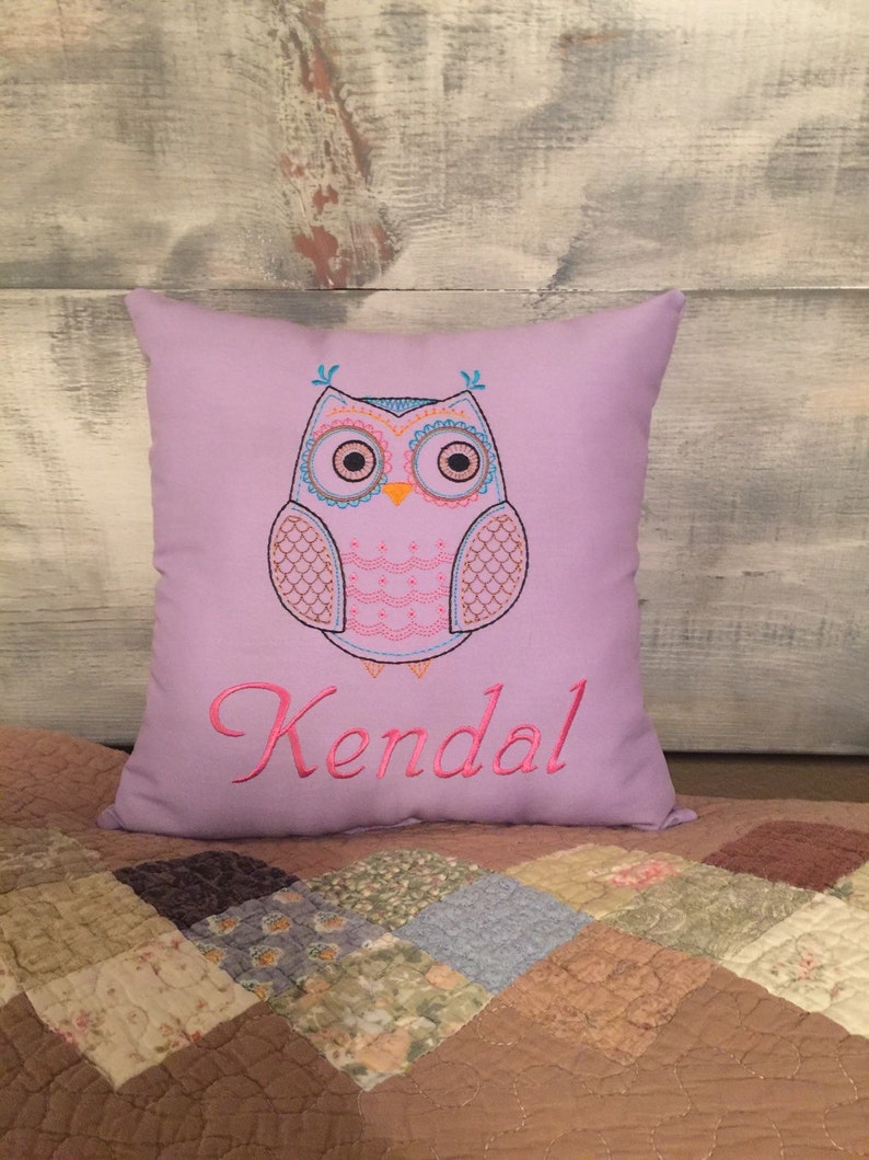Personalized Owl Throw Pillow Etsy