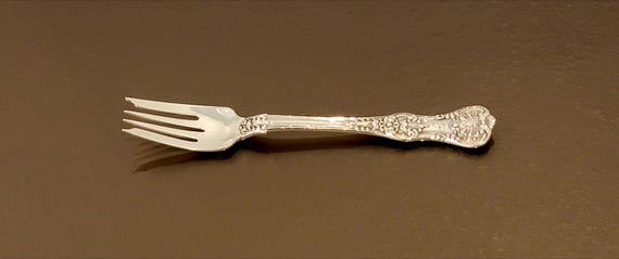 Salad Fork - Mono F - English King by Tiffany Sterling Silver