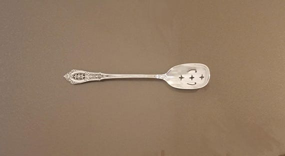 Pierced Olive Spoon - Rosepoint by Wallace Sterling Silver
