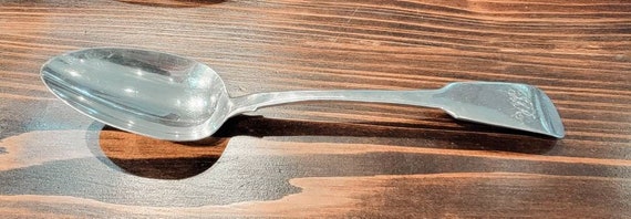 Dublin, Ireland 1800's  Sterling Silver Rattail Tablespoon