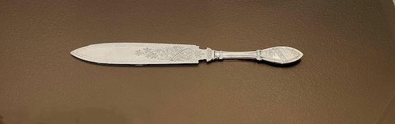 Cake Saw - Mono BUW - Whiting Sterling Silver circa 1870